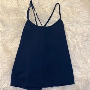 abercrombie & fitch dark blue/navy cross back tank